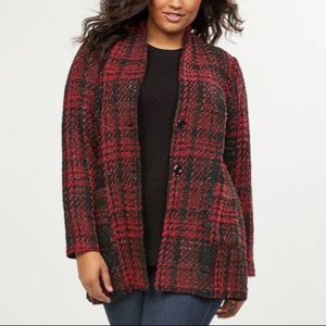 Lane Bryant Jackets & Coats - Plaid Shimmer Jacket Lane Bryant Jackets & Coats - Plaid Shimmer Jacket